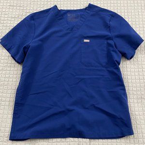 FIGS men's Electric Blue Chisec™ - Three-Pocket Scrub Top - L / Electric Blue